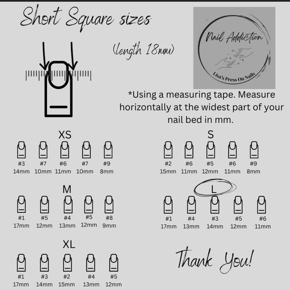 Reusable North Pole and Santa press on nails short square size L - Picture 4 of 4